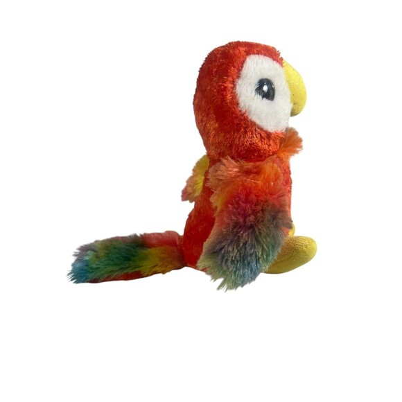 Wild Republic Parrot Bird Plush Gem Heart On Chest Colorful Toy 8 1/4” Tall - Picture 4 of 14